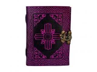 Pink Color of Shadow Handmade Leather Journal Blank Book Note Book Travel Book Dairy